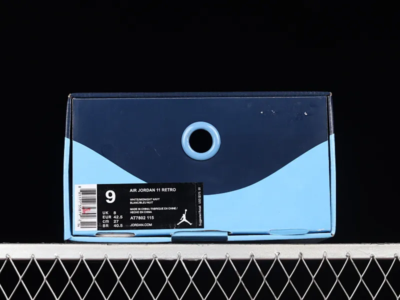 All categories Air Jordan Jordan series basketball shoes Air Jordan 11 pure original version Air Jordan 11 "Navy Blu" AJ11 Joe 11 navy blue high-top basketball shoes AT7802-115
